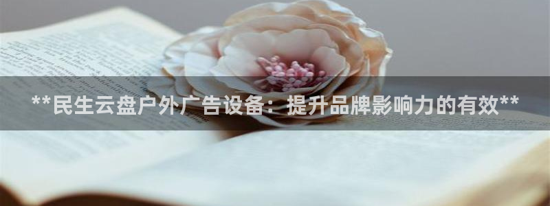 杏宇平台总代理是谁：**民生云盘户外广告设备：提升品牌影响力的有效**