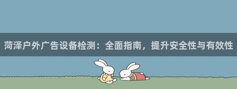 杏宇官方平台官网入口：菏泽户外广告设备检测：全面指南，提升安全性与有效性