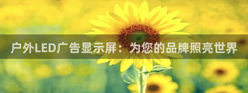 杏宇平台官网注册：户外LED广告显示屏：为您的品牌照亮世界