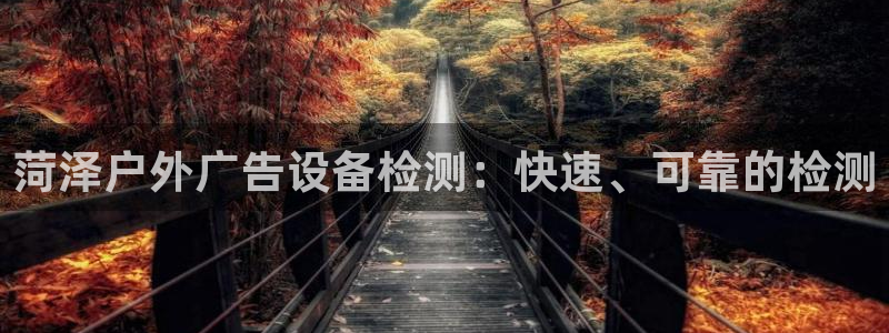 杏宇官方平台官网：菏泽户外广告设备检测：快速、可靠的检测
