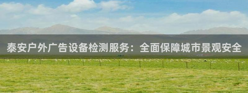 杏宇平台怎么样赚钱：泰安户外广告设备检测服务：全面保障城市景观安全