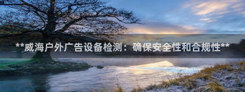 杏宇平台代理怎么赚钱快：**威海户外广告设备检测：确保安全性和合规性**