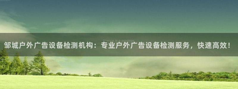杏宇平台测速链接：邹城户外广告设备检测机构：专业户外广告设备检测服务，快速高效！