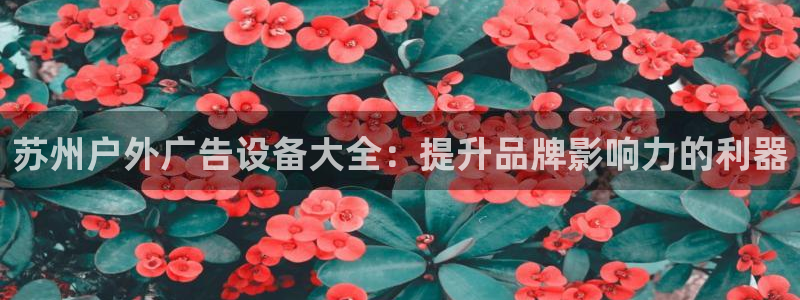 杏宇平台招商电话号码：苏州户外广告设备大全：提升品牌影响力的利器