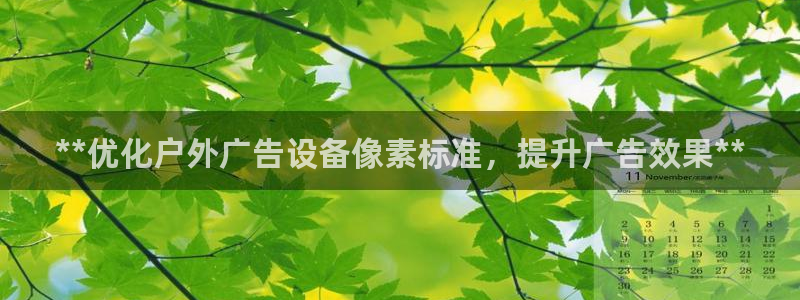 杏宇平台登录步骤图：**优化户外广告设备像素标准，提升广告效果**