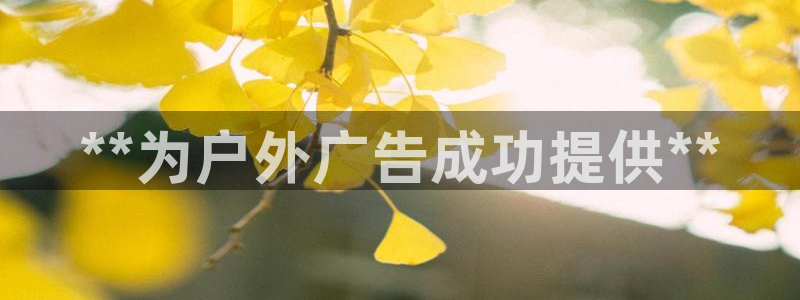 杏宇平台官网注册：**为户外广告成功提供**