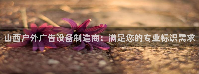 杏宇代理注册：山西户外广告设备制造商：满足您的专业标识需求