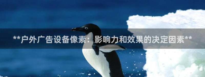 杏宇平台登录步骤图：**户外广告设备像素：影响力和效果的决定因素**